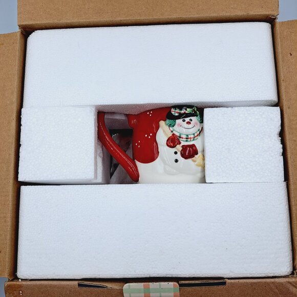 Fitz and Floyd Snowman Gift Gallery Plate & Mug & Frosty Towel & Ty Beanie Boo - Picture 2 of 16
